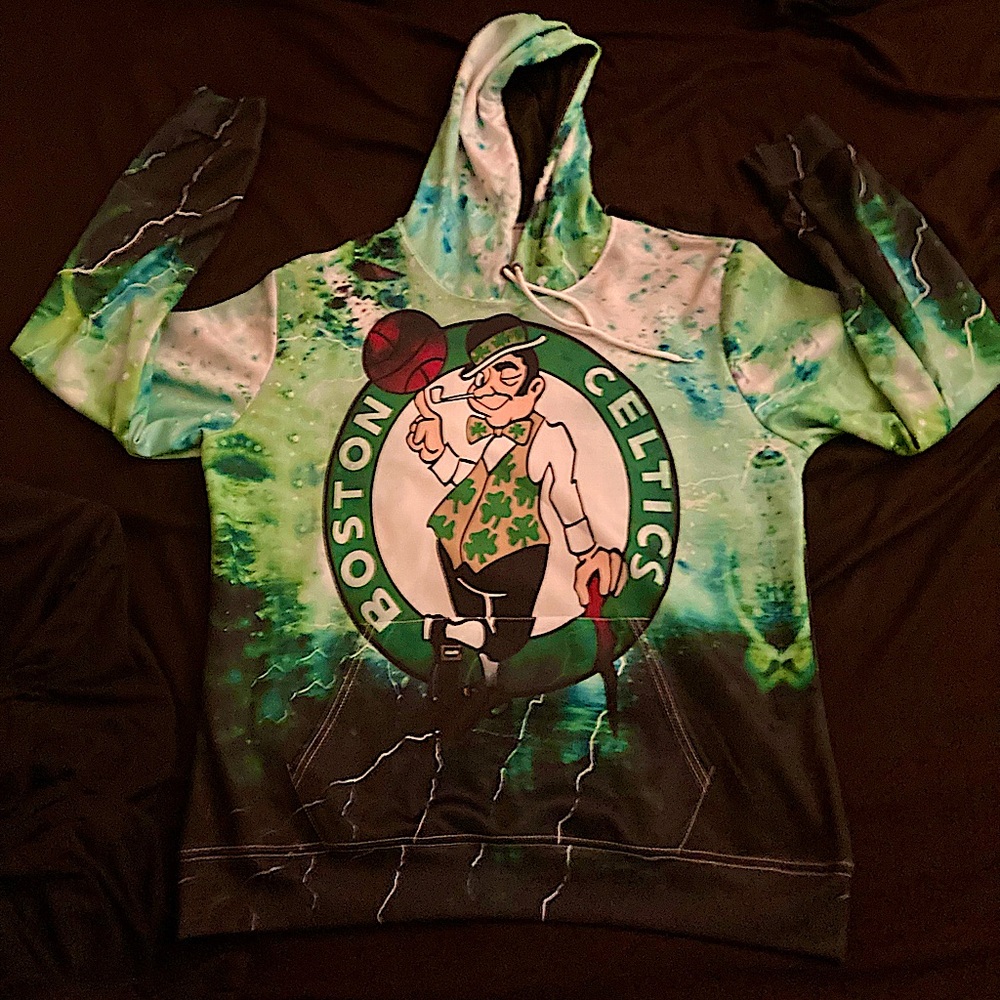 Boston Celtics tie dye/lightning storm           hoodie